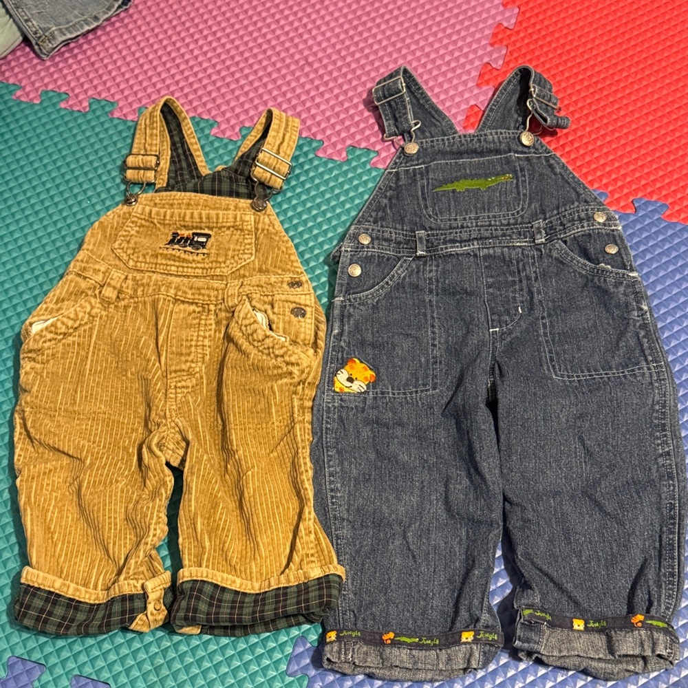 Vintage TCP Corduroy and Denim Overalls Set 18m